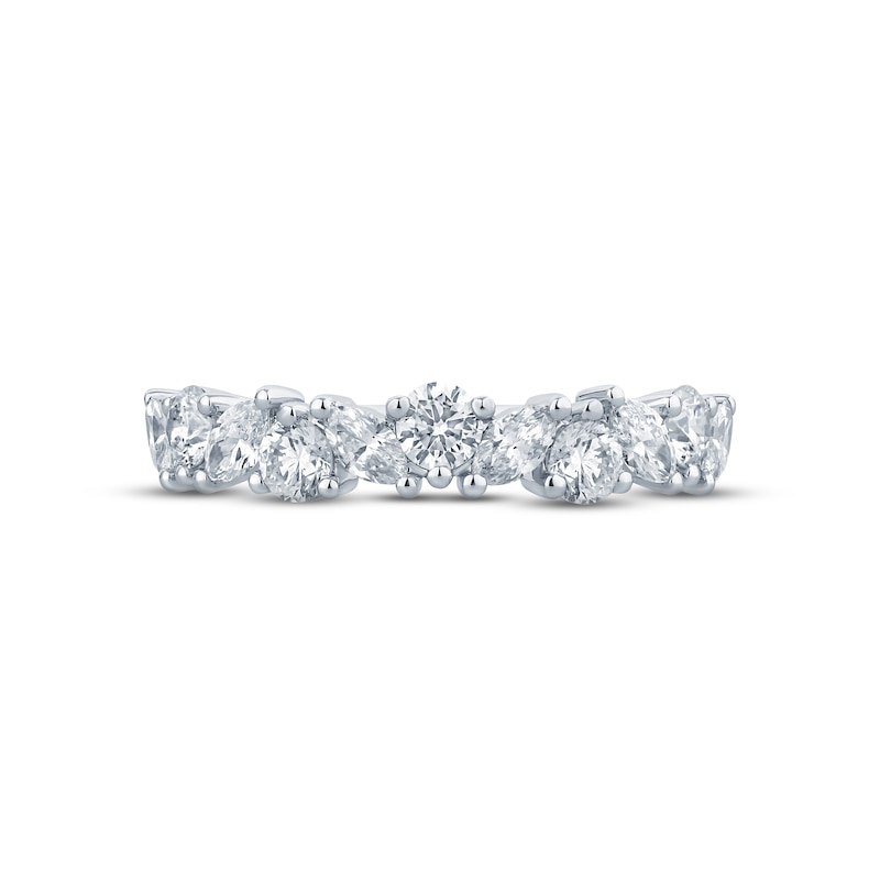 Main Image 4 of Monique Lhuillier Bliss Diamond Anniversary Band 1 ct tw Marquise & Round-cut 18K White Gold