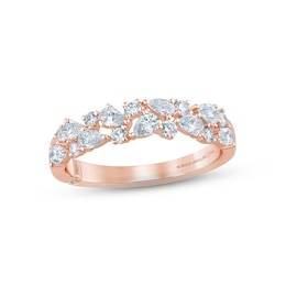 Monique Lhuillier Bliss Diamond Anniversary Band 3/4 ct tw Pear & Round-cut 18K Rose Gold
