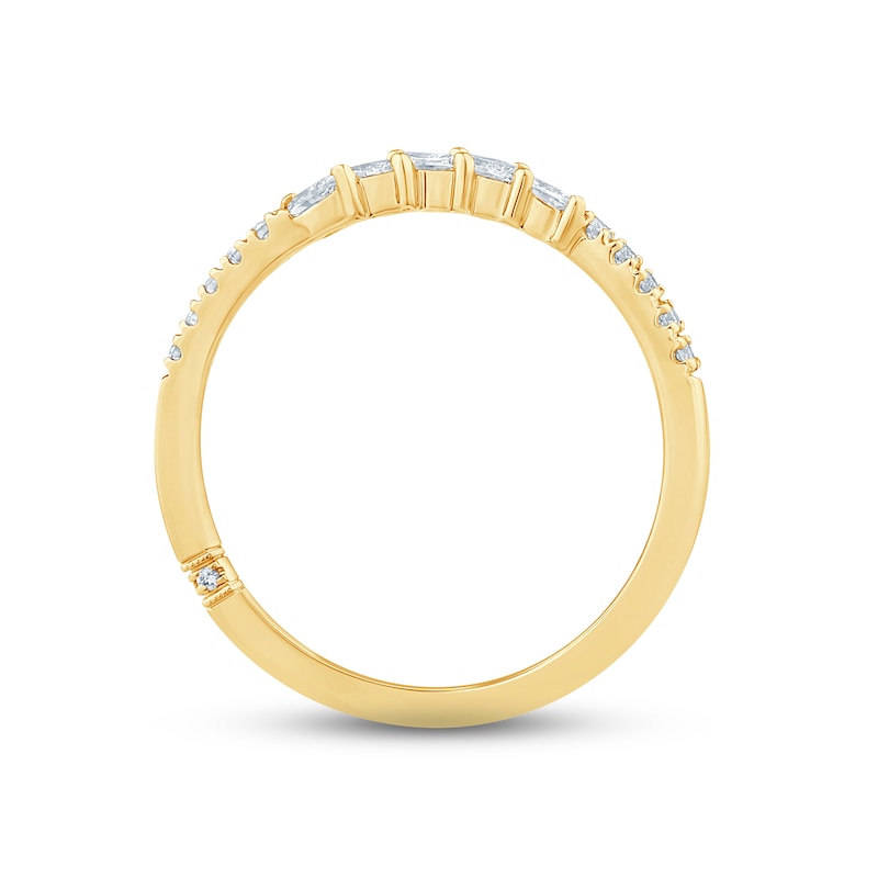 Monique Lhuillier Bliss Diamond Anniversary Band 1/4 ct tw Marquise & Round-cut 18K Yellow Gold