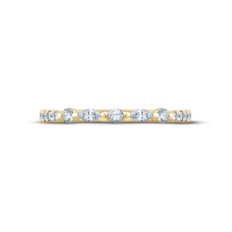 Monique Lhuillier Bliss Diamond Anniversary Band 1/3 ct tw Round & Marquise-cut 18K Yellow Gold