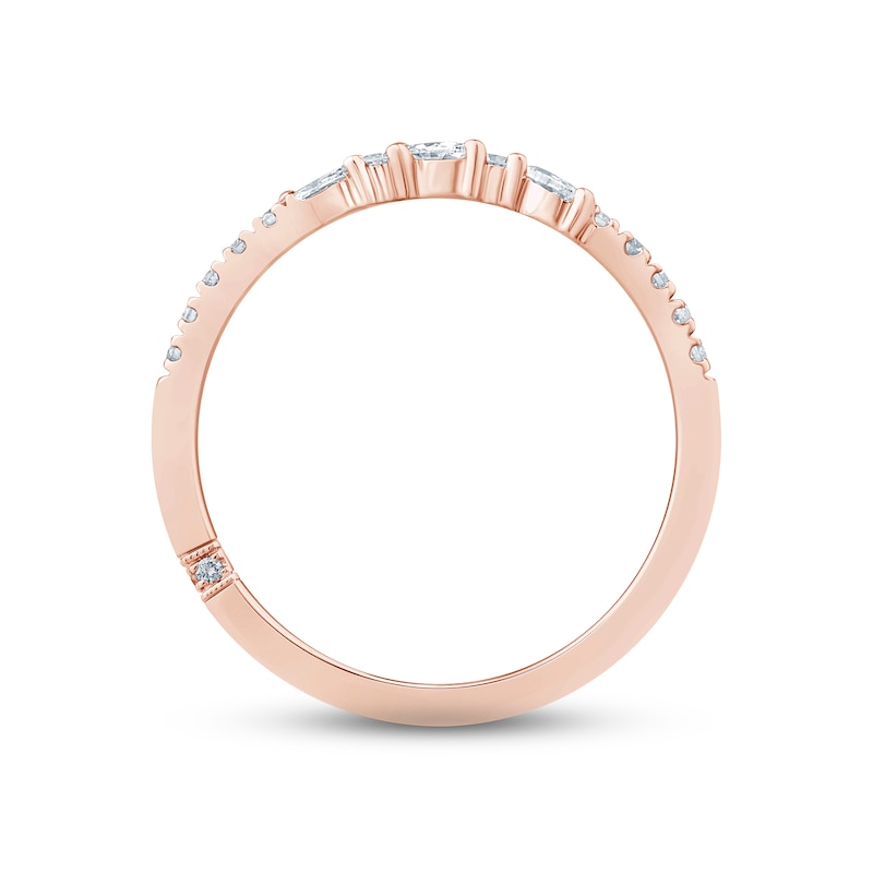 Main Image 3 of Monique Lhuillier Bliss Diamond Anniversary Band 1/4 ct tw Marquise & Round-cut 18K Rose Gold
