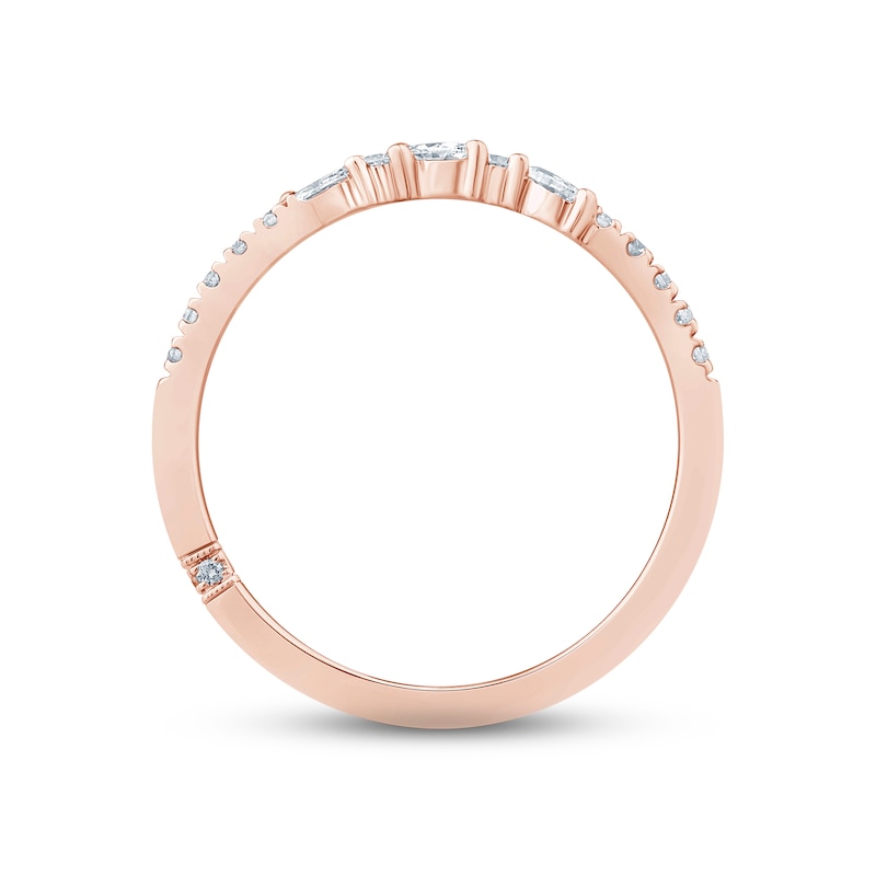 Monique Lhuillier Bliss Diamond Anniversary Band 1/4 ct tw Marquise & Round-cut 18K Rose Gold