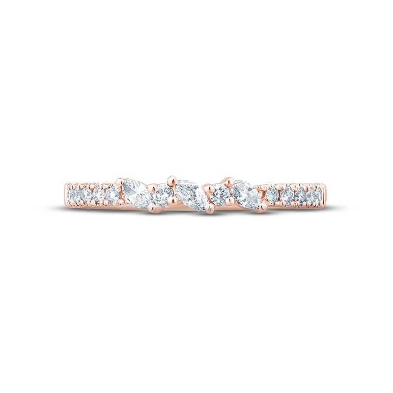 Main Image 4 of Monique Lhuillier Bliss Diamond Anniversary Band 1/4 ct tw Marquise & Round-cut 18K Rose Gold