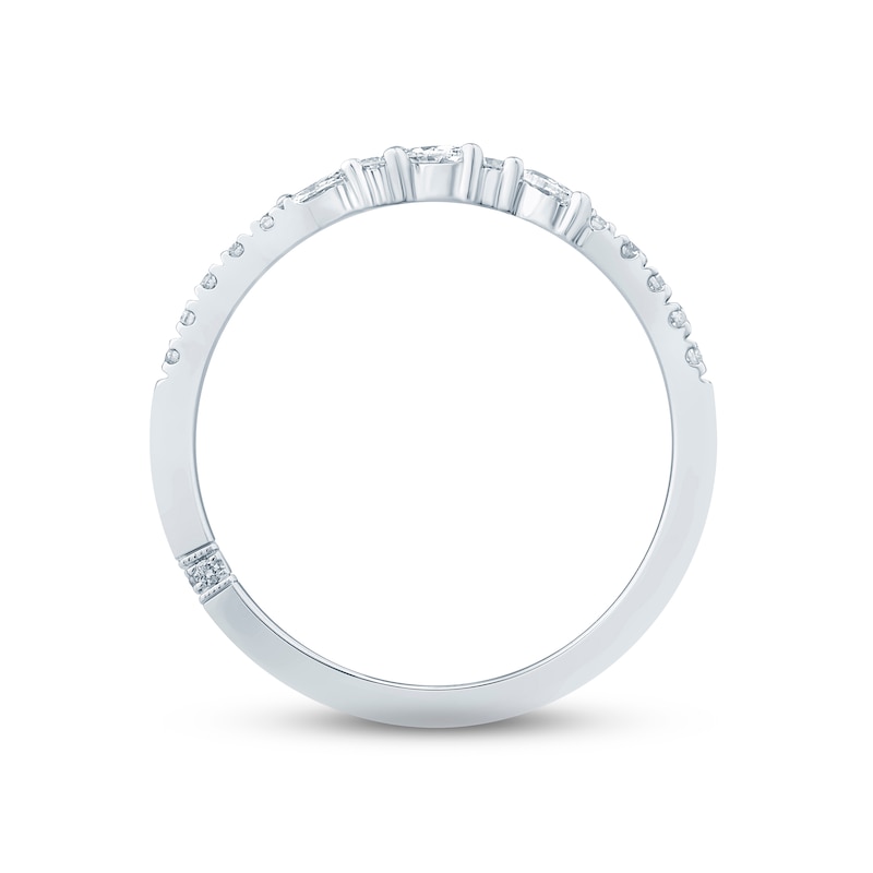 Monique Lhuillier Bliss Diamond Anniversary Band 1/4 ct tw Marquise & Round-cut 18K White Gold