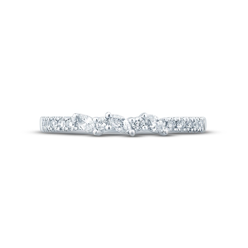 Monique Lhuillier Bliss Diamond Anniversary Band 1/4 ct tw Marquise & Round-cut 18K White Gold