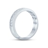 Thumbnail Image 2 of Monique Lhuillier Bliss Men's Diamond Wedding Band 1/2 ct tw Marquise & Round-cut 18K White Gold