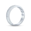 Thumbnail Image 1 of Monique Lhuillier Bliss Men's Diamond Wedding Band 1/2 ct tw Marquise & Round-cut 18K White Gold