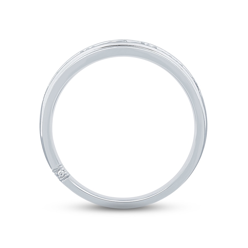 Main Image 3 of Monique Lhuillier Bliss Men's Diamond Wedding Band 1/2 ct tw Marquise & Round-cut 18K White Gold