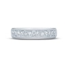 Thumbnail Image 4 of Monique Lhuillier Bliss Men's Diamond Wedding Band 1/2 ct tw Marquise & Round-cut 18K White Gold