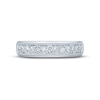 Thumbnail Image 3 of Monique Lhuillier Bliss Men's Diamond Wedding Band 1/2 ct tw Marquise & Round-cut 18K White Gold