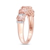 Thumbnail Image 1 of Morganite & Diamond Anniversary Band 1/6 ct tw Round-cut 14K Rose Gold