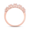 Thumbnail Image 2 of Morganite & Diamond Anniversary Band 1/6 ct tw Round-cut 14K Rose Gold