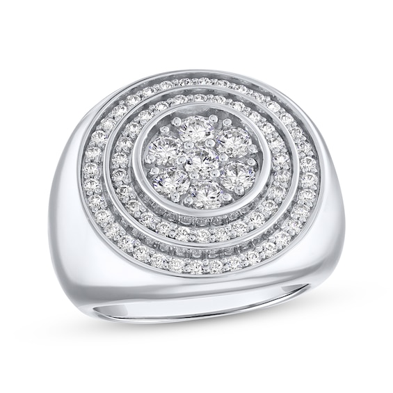 Men's KAY Lab-Grown Diamonds Ring 2 ct tw Round-cut 14K White Gold