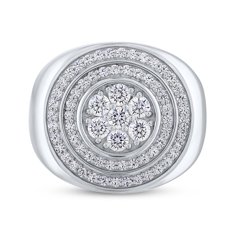 Main Image 3 of Men's KAY Lab-Grown Diamonds Ring 2 ct tw Round-cut 14K White Gold