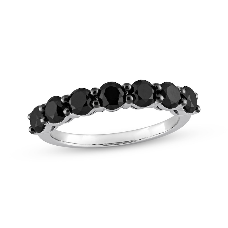 Main Image 1 of Now + Forever Black Diamond Anniversary Band 1-3/4 ct tw Round-cut 10K White Gold