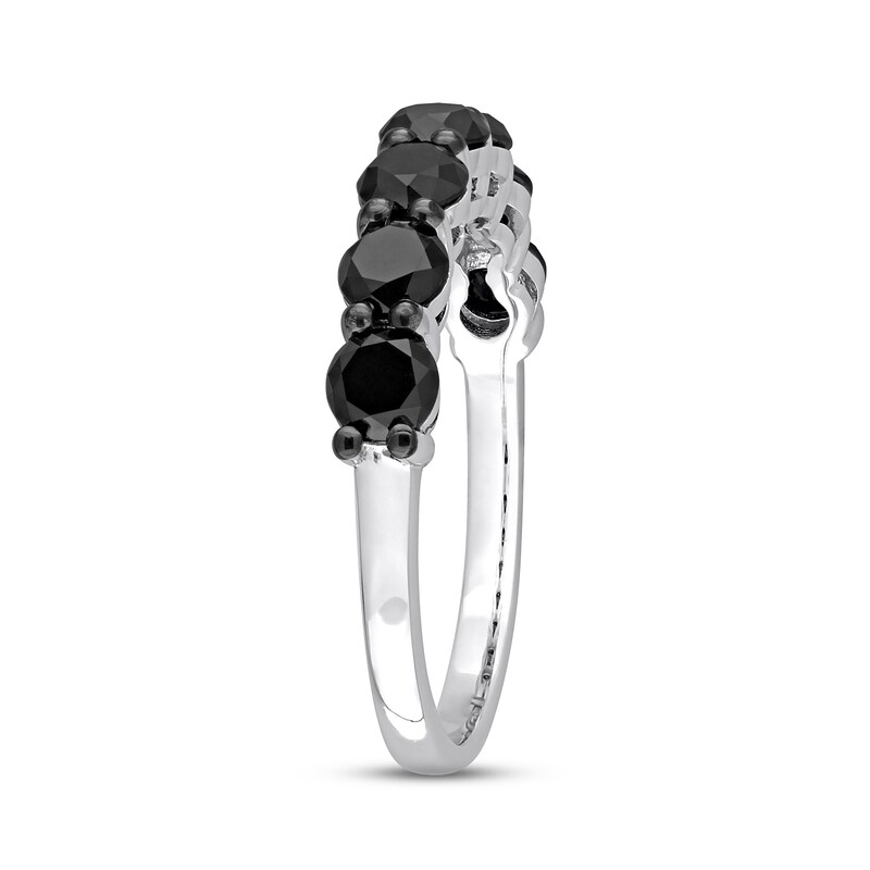 Main Image 2 of Now + Forever Black Diamond Anniversary Band 1-3/4 ct tw Round-cut 10K White Gold