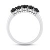 Thumbnail Image 2 of Black Diamond Anniversary Band 1-1/4 ct tw Oval-cut 10K White Gold