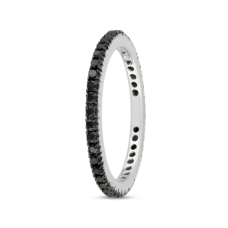 Black Diamond Anniversary Band 3/8 ct tw Round-cut 14K White Gold