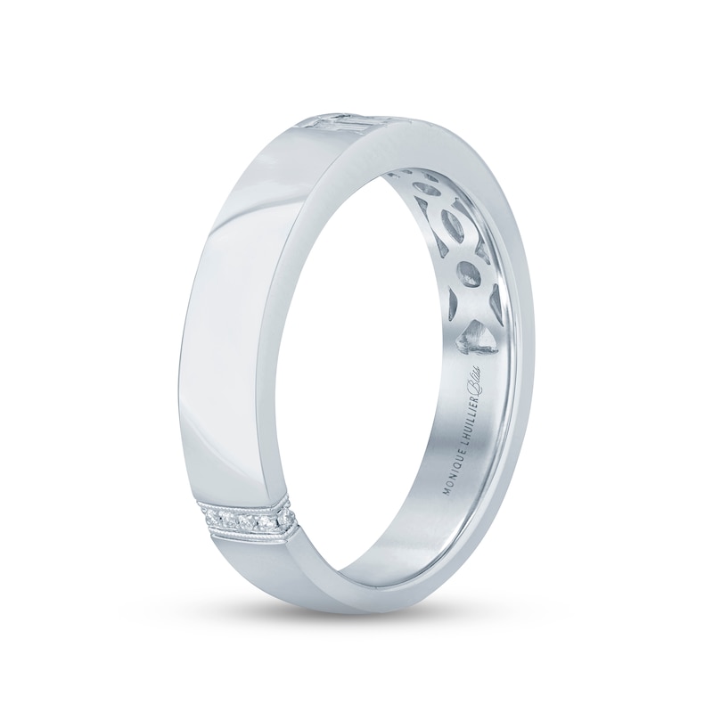 Monique Lhuillier Bliss Diamond Anniversary Band 1/4 ct tw Baguette & Round-cut 18K White Gold