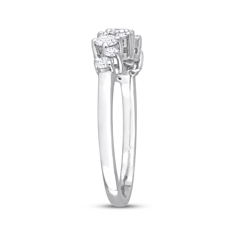 Diamond Anniversary Band 1/2 ct tw Round-cut 10K White Gold