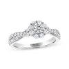 THE LEO Ideal Cut Round Diamond Engagement Ring 3/4 ct tw 14K White Gold