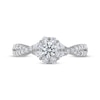 THE LEO Ideal Cut Round Diamond Engagement Ring 3/4 ct tw 14K White Gold