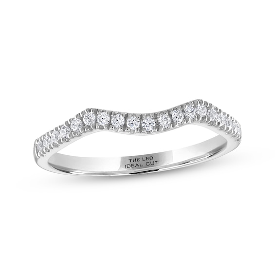 THE LEO Ideal Cut Diamond Wedding Band 1/5 ct tw 14K White Gold