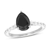 Thumbnail Image 0 of Monique Lhuillier Bliss Pear-Shaped Black & White Diamond Engagement Ring 2-5/8 ct tw 14K White Gold