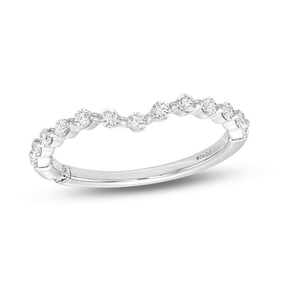Kay Monique Lhuillier Bliss Contoured Diamond Wedding Band 1/3 ct tw 14K White Gold