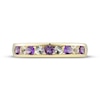 Thumbnail Image 3 of Now + Forever Amethyst & Diamond Anniversary Band 1/4 ct tw Round-cut 10K Yellow Gold