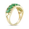 Thumbnail Image 2 of Now + Forever Emerald & Diamond Anniversary Band 1/4 ct tw Round-cut 10K Yellow Gold