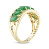 Thumbnail Image 1 of Emerald & Diamond Anniversary Band 1/4 ct tw Round-cut 10K Yellow Gold