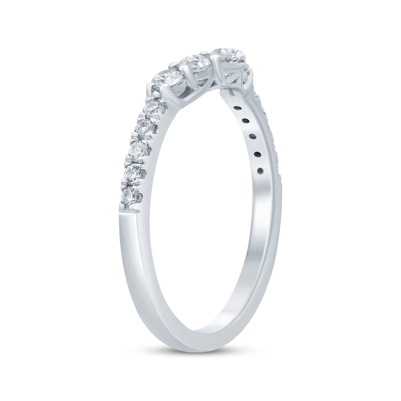 Diamond Chevron Anniversary Band 1/2 ct tw Round-cut 14K White Gold