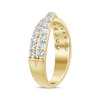 Thumbnail Image 2 of Now + Forever Diamond Crossover Anniversary Band 1 ct tw Round-cut 14K Yellow Gold