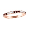 Thumbnail Image 1 of Now + Forever Garnet & Diamond Alternating Anniversary Band 1/5 ct tw Round-cut 10K Rose Gold