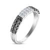 Thumbnail Image 2 of Now + Forever Black & White Diamond Anniversary Band 5/8 ct tw Round-cut 10K White Gold