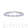 Thumbnail Image 3 of Gems of Serenity Multi-Shape Blue & White Lab-Created Sapphire Bracelet Sterling Silver 7.25”