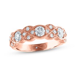 Every Moment Round-cut Diamond Ring 1 ct tw 14K Rose Gold