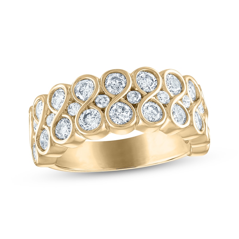 Every Moment Round-cut Diamond Infinity Ring 2 ct tw 14K Yellow Gold