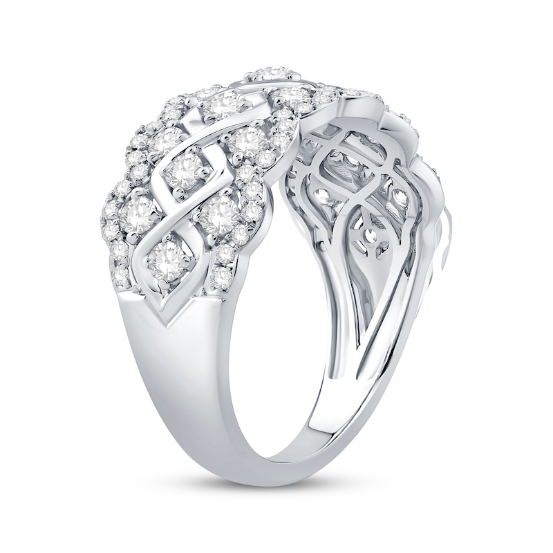 Main Image 2 of Now + Forever Diamond Scalloped Anniversary Band 1 ct tw 14K White Gold
