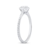 Thumbnail Image 2 of Multi-Diamond Pear-Shaped Halo Promise Ring 1/20 ct tw Sterling Silver