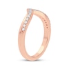 Thumbnail Image 2 of Now + Forever Diamond Chevron Anniversary Band 1/4 ct tw Round-cut 14K Rose Gold