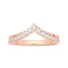 Thumbnail Image 3 of Now + Forever Diamond Chevron Anniversary Band 1/4 ct tw Round-cut 14K Rose Gold