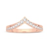 Thumbnail Image 2 of Diamond Chevron Anniversary Band 1/4 ct tw Round-cut 14K Rose Gold