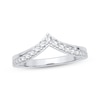 Thumbnail Image 1 of Now + Forever Diamond Chevron Anniversary Band 1/4 ct tw Round-cut 14K White Gold