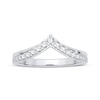 Thumbnail Image 3 of Now + Forever Diamond Chevron Anniversary Band 1/4 ct tw Round-cut 14K White Gold
