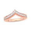 Thumbnail Image 1 of Now + Forever Diamond Vintage Style Chevron Anniversary Band 1/4 ct tw Round-cut 14K Rose Gold