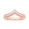 Thumbnail Image 2 of Diamond Vintage Style Chevron Anniversary Band 1/4 ct tw Round-cut 14K Rose Gold