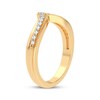 Thumbnail Image 2 of Now + Forever Diamond Vintage Style Chevron Ring 1/4 ct tw Round-cut 14K Yellow Gold
