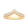 Thumbnail Image 3 of Now + Forever Diamond Vintage Style Chevron Ring 1/4 ct tw Round-cut 14K Yellow Gold